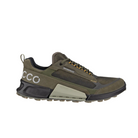 Side view of Men’s Ecco BIOM 2.1 X-Country Low GTX shoe in tarmac – featuring engineered leather and textile upper for durability and breathability, GORE-TEX membrane for waterproof and breathable protection, and BIOM natural motion technology for enhanced stability.
