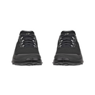 Front View of Men’s ECCO BIOM 2.1 X Country Low Hiking Shoe in Black/Magnet – featuring reinforced toe cap for added protection, curved anatomical design for a natural fit, and breathable forefoot mesh for airflow.