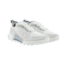 Side view of Women’s Ecco BIOM 2.1 X-Country Low shoe in shadow and white – featuring engineered leather and textile upper for durability and breathability, cushioned footbed for all-day comfort, and BIOM natural motion technology for enhanced stability.