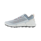 Side View of Women’s ECCO BIOM 2.1 X Country Low Trail Shoe in Air/Shadow White – featuring BIOM® Natural Motion technology for a close-to-the-ground feel, ECCO PHORENE™ midsole for lightweight energy return, and breathable mesh upper with synthetic overlays for support.