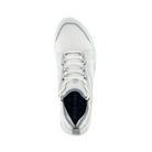 Top View of Women’s ECCO BIOM 2.1 X Country Low Trail Shoe in Shadow White – featuring open mesh upper for ventilation, padded tongue and collar for comfort, and quick-lace system for a secure fit.