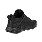Angled View of Men’s ECCO MX Low Shoe in Black – featuring sporty, all-black design for versatile wear, durable construction for outdoor use, and modern silhouette for everyday performance.