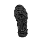 Bottom View of Men’s ECCO MX Low Shoe in Black – featuring rugged rubber outsole with multidirectional lugs for traction, aggressive tread pattern for trail readiness, and flexible zones for natural movement.