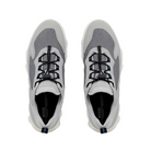 Top View of Men’s ECCO MX Low Shoe in Concrete/Silver Grey – featuring airy mesh upper for ventilation, padded collar and tongue for comfort, and traditional lace-up system for a secure fit.