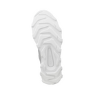Bottom View of Men’s ECCO MX Low Shoe in Concrete/Silver Grey – featuring rubber outsole with deep multidirectional lugs for superior grip, flexible grooves for smooth motion, and durable build for mixed terrain use.