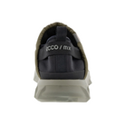 Back View of Men’s ECCO MX Q-Slip Shoe in Tarmac – featuring structured heel support, rear pull tab for easy entry, and layered paneling for durability and style.