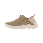 Side View of Women’s ECCO MX Q-Slip Shoe in Nutmeg Brown – featuring sporty slip-on design for easy wear, ECCO YAK leather upper for durability, and PU midsole with rugged tread for comfort and traction.