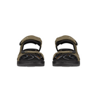Front view of Men’s Ecco Offroad Lite sandal in dark clay – featuring open toe design with wide straps, durable leather finish for longevity, and cushioned footbed for comfort.