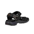 Angled view of Men’s Ecco Offroad Yucatan hiking sandal in tarmac and moon rock – featuring ergonomic footbed designed to support foot health, lightweight construction for easy movement, and reinforced toe bumper for added protection.