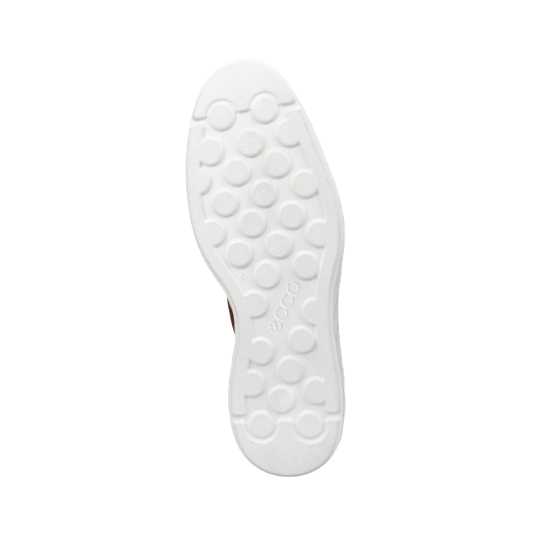 Bottom View of Men’s ECCO S-Lite Hybrid Brogue Shoe in Cognac – featuring durable rubber outsole with textured tread for grip, flexible sole for natural movement, and lightweight construction for everyday comfort.