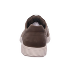 Back view of Men’s Ecco S-Lite Hybrid Derby shoe in coffee – featuring padded heel collar for rearfoot cushioning and support, molded heel counter for stability during movement, pull tab for easy on and off, and subtle branding details.