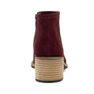 Back view of Women’s Ecco Shape 35 Sartorelle ankle boot in andorra – featuring padded heel collar for rearfoot cushioning, molded heel counter for stability during movement, pull tab for easy on and off, and subtle branding details.