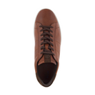 Top view of Men’s Ecco Street Lite sneaker in whisky and coffee – featuring padded collar and tongue for comfort, breathable lining to keep feet dry, and traditional lace-up closure for secure fit.