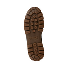 Bottom View of Men’s ECCO Track 25 Boot in Coffee – featuring heavy-duty rubber outsole with deep lugs for grip, flexible tread zones for stability, and reinforced heel for rugged terrain use.