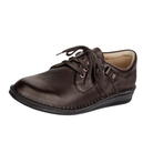 Side View of Women’s Finn Comfort Vaasa Shoe in Coffee Brown – featuring smooth leather upper for elegant style, cushioned footbed for comfort, and durable outsole for all-day support.