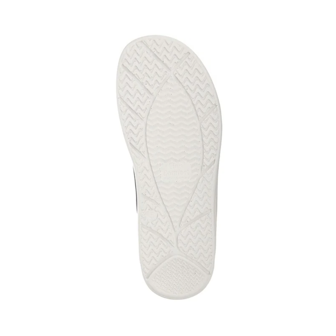 Bottom View of Women’s Finn Comfort Ikebukuro Atlantic Patagonia Shoe in Deep Blue – featuring rubber outsole with textured tread for grip, flexible sole for natural movement, and shock-absorbing heel for impact protection.