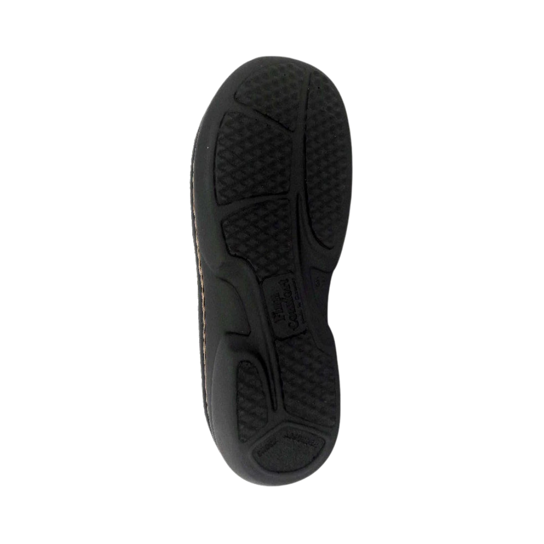 Bottom View of Women’s Finn Comfort Lexington Rock Shoe in Rock Grey – featuring durable rubber outsole with grip pattern, flexible sole for natural foot movement, and shock-absorbing heel for impact protection.