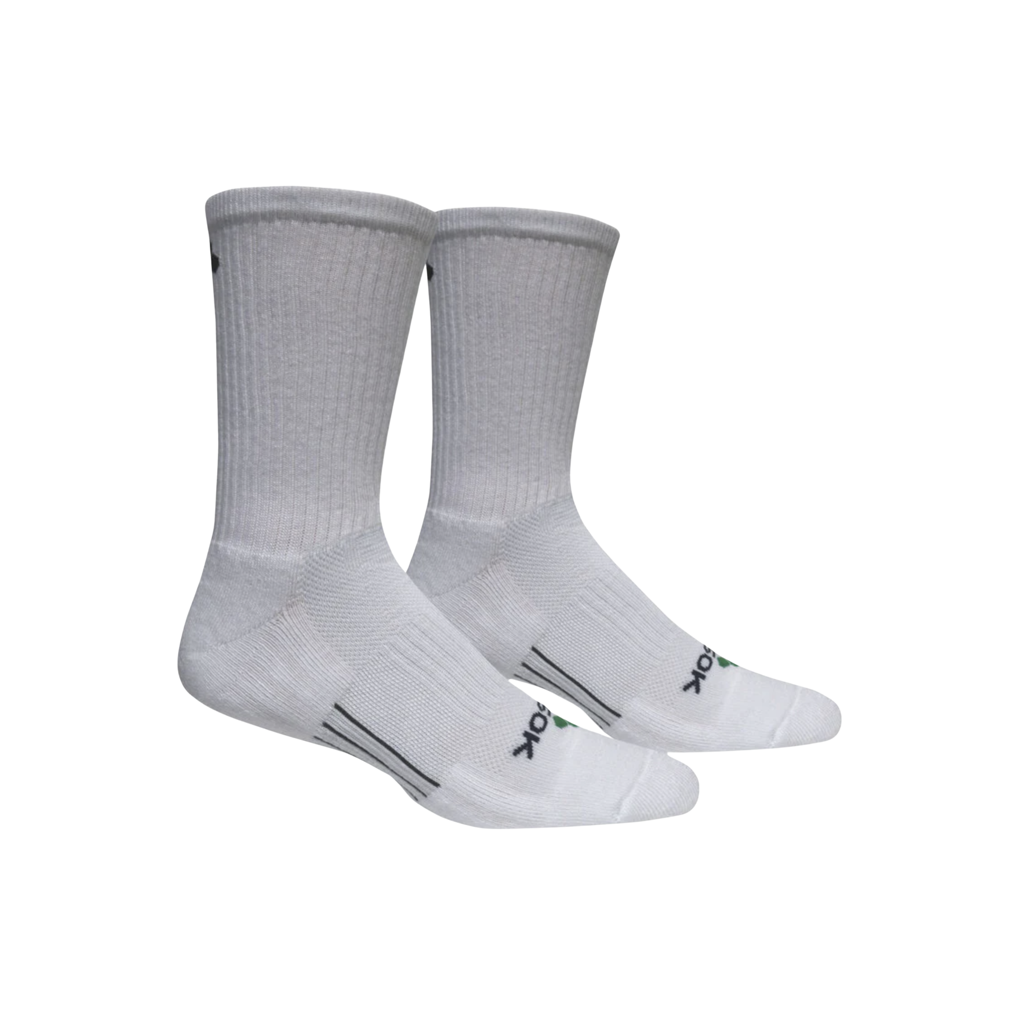Unisex FitSok CF2 crew sock in white