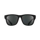 Front View of Unisex Goodr BFG Sunglasses in Hooked on Onyx colorway – featuring oversized frame for maximum coverage, polarized lenses for glare reduction, and no-slip nose and temple grips for active comfort.