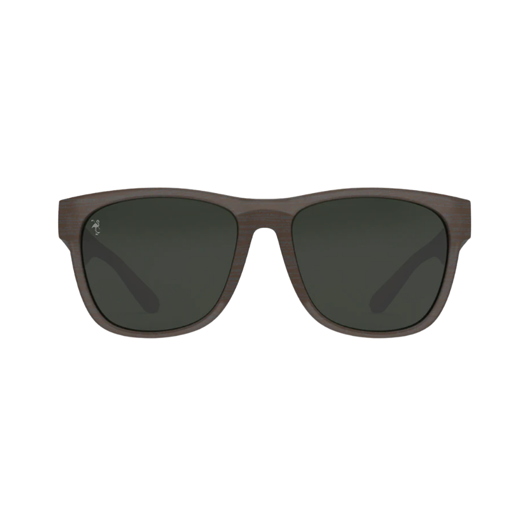 Front View of Unisex Goodr BFG Sunglasses in Just Knock It On colorway – featuring large wraparound frame for maximum protection, polarized lenses for glare-free vision, and grippy nose and temple pads for active comfort.