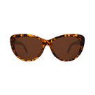 Front View of Unisex Goodr Glam G Sunglasses in The Catwalk’s Meow colorway – featuring bold oversized frame for high-fashion flair, polarized lenses for glare protection, and lightweight construction for runway-ready comfort.