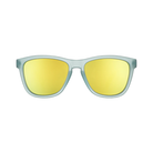Front View of Unisex Goodr The OG Sunglasses Sunbathing with Wizards in Light Turquoise – featuring classic full-rim frame for bold style, polarized lenses for glare reduction, and lightweight construction for comfortable wear.