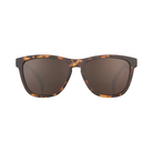Front View of Unisex Goodr The OG Sunglasses Bosley’s Basset Hound Dreams in Brown and Coffee Mix – featuring classic full-rim frame for warm-toned style, polarized lenses for glare reduction, and lightweight design for all-day comfort.