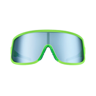 Front View of Unisex Goodr Wrap G Sunglasses in Nuclear Gnar colorway – featuring sporty wraparound frame for active performance, polarized lenses for glare protection, and lightweight design for comfortable wear.