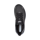 Top View of Women’s HOKA Clifton 8 Running Shoe in Blue Fog/Plein Air – featuring breathable mesh upper for ventilation, padded collar and tongue for comfort, and traditional lace-up system for a secure fit.