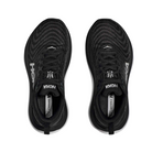 Top view of Men’s Gaviota 5 running shoe in black and white – featuring padded tongue and collar for comfort, moisture-wicking lining to keep feet dry, and secure lace-up closure for locked-in fit.
