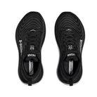 Top view of Women’s Gaviota 5 running shoe in black and white – featuring padded tongue and collar for comfort, moisture-wicking lining to keep feet dry, and secure lace-up closure for locked-in fit.