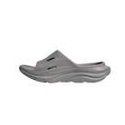 Side view of Unisex Ora Recovery Slide 3 in grey – featuring a soft, lightweight EVA foam upper for easy wear, contoured footbed designed to support foot arches and reduce plantar fasciitis pain, and cushioned midsole for shock absorption and all-day comfort.