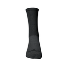 Front View of Incrediwear Circulation Crew Socks in black – featuring compression zones to boost circulation, moisture-managing fibers, and cushioned soles for all-day comfort.