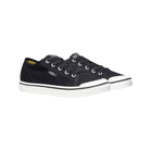 Side view of Women’s Elsa Lite sneaker in black and star white – featuring a lightweight canvas upper for breathable comfort, streamlined low-top design for everyday wear, and cushioned footbed for all-day support.