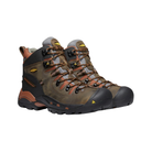 Side View of Men’s Keen Pittsburgh 6" waterproof work boot in brown and bombay brown – featuring steel safety toe, oil- and slip-resistant outsole, and KEEN.DRY waterproofing.