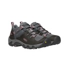 Side view of Women’s Steens Vent hiking shoe in magnet and nostalgia rose – featuring a breathable mesh upper with synthetic overlays for lightweight support, low-profile design for casual trail use, and cushioned midsole for all-day comfort.
