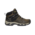 Side View of Men’s Keen Steens Waterproof hiking boots in canteen and black – featuring KEEN.DRY waterproof membrane, cushioned EVA midsole, and rugged outsole for trails.