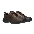 Side view of Men’s Targhee III Oxford in earth and mulch – featuring a waterproof nubuck leather upper, breathable mesh panels for ventilation, and cushioned EVA midsole for all-day comfort on trails.