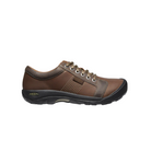 Side view of Men’s Austin in Chocolate Brown – showcasing moc-toe stitching, smooth leather finish, and a low-profile silhouette designed for everyday comfort and versatile casual wear.