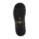 Bottom view of Women’s Chicago 6-inch Waterproof (Carbon Toe) boot in tobacco and black – featuring a slip- and oil-resistant rubber outsole for jobsite traction, abrasion-resistant tread zones for rugged use, and ladder lock heel for added safety.