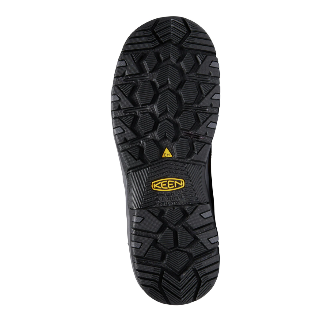 Bottom view of Men’s Chicago 6" ESD in Tobacco/Black – featuring a slip- and oil-resistant rubber outsole with heavy-duty tread pattern, built to maintain traction and reduce static discharge on jobsite floors.