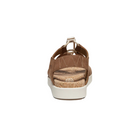 Back view of Women’s Elle Mixed Strap Toasted sandal in coconut and birch – featuring a hook-and-loop ankle strap for easy on/off, low-profile heel for stability, and clean rear panel for versatile styling.