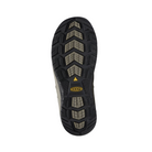 Bottom View of Men’s Keen Flint II Mid Steel Toe Boot in cascade brown/gold rod – featuring a slip-resistant rubber outsole with aggressive multi-directional lugs for excellent traction on various surfaces.