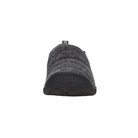 Front view of Women’s Howser II slip-on in grey felt and black – featuring an open rounded toe, quilted fabric detailing, and elastic gore panels for snug fit.