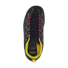 Top view of Men’s Jasper in Black Iris/Red Carpet – featuring deep navy suede construction, extended lacing system, and contoured footbed for ergonomic support and versatile everyday wear.