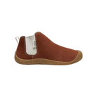 Side view of Women’s Mosey Chelsea Leather Boot in tortoise shell and birch – featuring premium environmentally preferred leather, stretch gore side panels for easy on and off, and cushioned insole for all-day comfort.