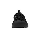 Front view of Women’s Newport H2 sandal in black – featuring reinforced toe guard for protection, open toe for ventilation, and secure bungee lacing for customizable fit.