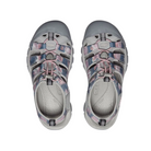 Top view of Women’s Newport H2 sandal in fawn and tie dye – featuring open strappy design for breathability, padded footbed with arch support, and easy slip-on style with adjustable closure.