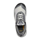 Top view of Women’s NXIS Evo Waterproof shoe in steel grey and English lavender – featuring a generously padded tongue and collar for comfort and ankle protection, moisture-wicking lining to manage sweat, and a secure lacing system with reinforced eyelets for a locked-in feel.