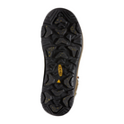 Bottom view of Men’s Revel IV Polar Boot in dark olive and marmalade – featuring a KEEN.Polar Traction outsole with micro-glass fiber lugs, multi-directional tread for grip on icy surfaces, and durable rubber for long-lasting wear.